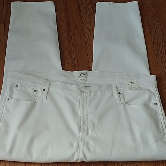 J. Crew Denim - J Crew White Vintage Straight Leg Jeans Plus size 24